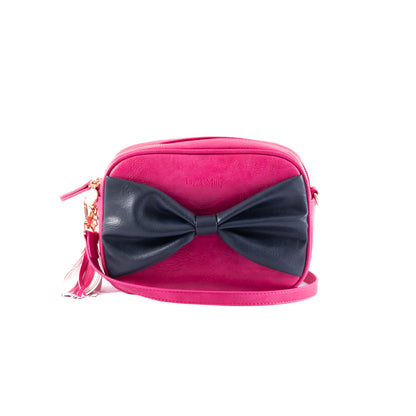 Sally with a Bow - Pink/Navy