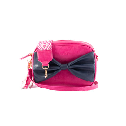 Sally with a Bow - Pink/Navy