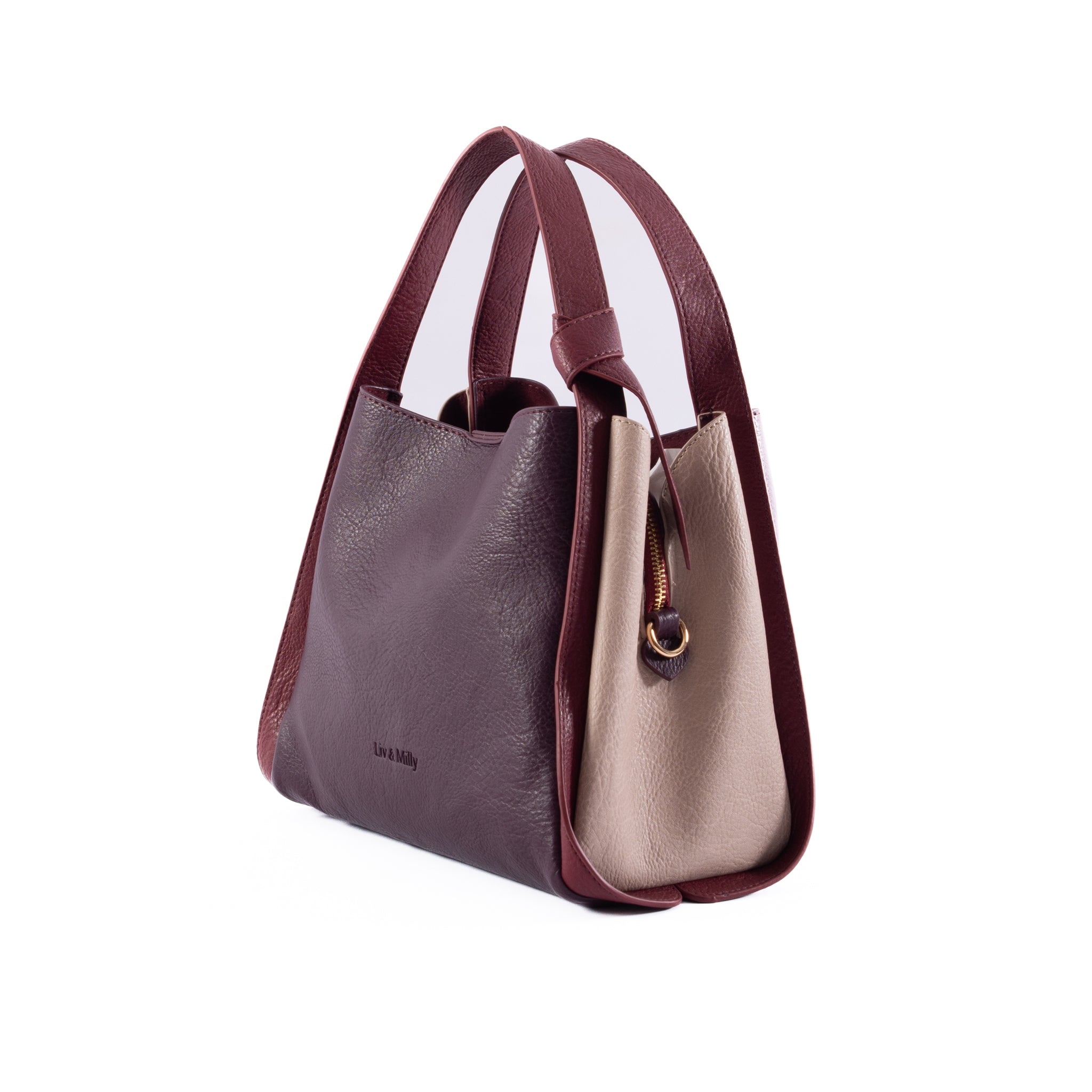 Tanya - Burgundy/Taupe