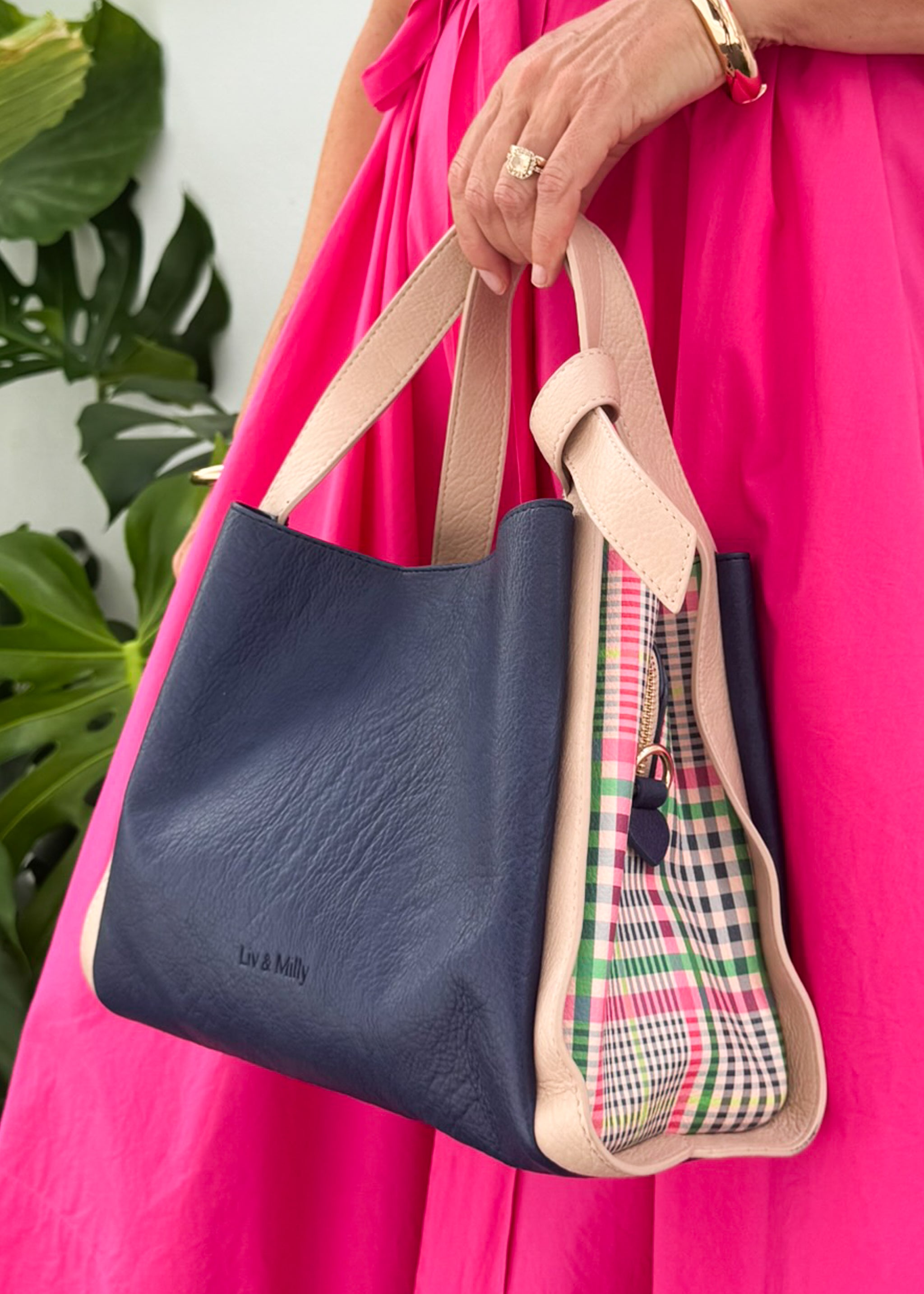 Tanya - Navy Gingham