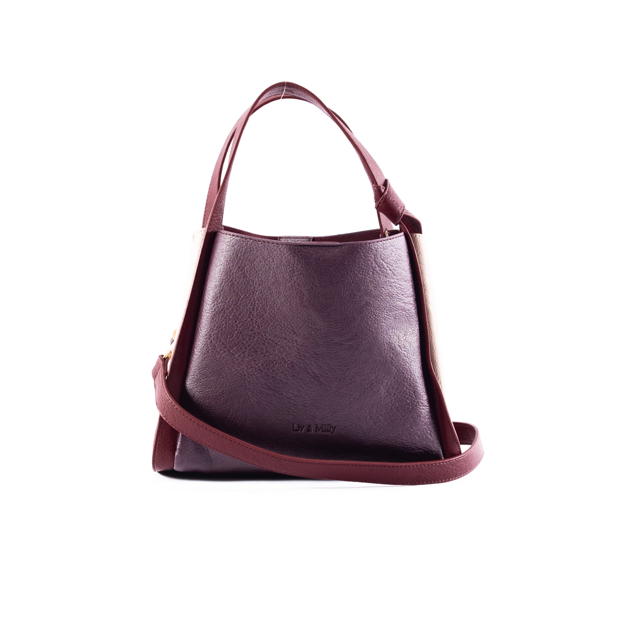 Tanya - Burgundy/Taupe