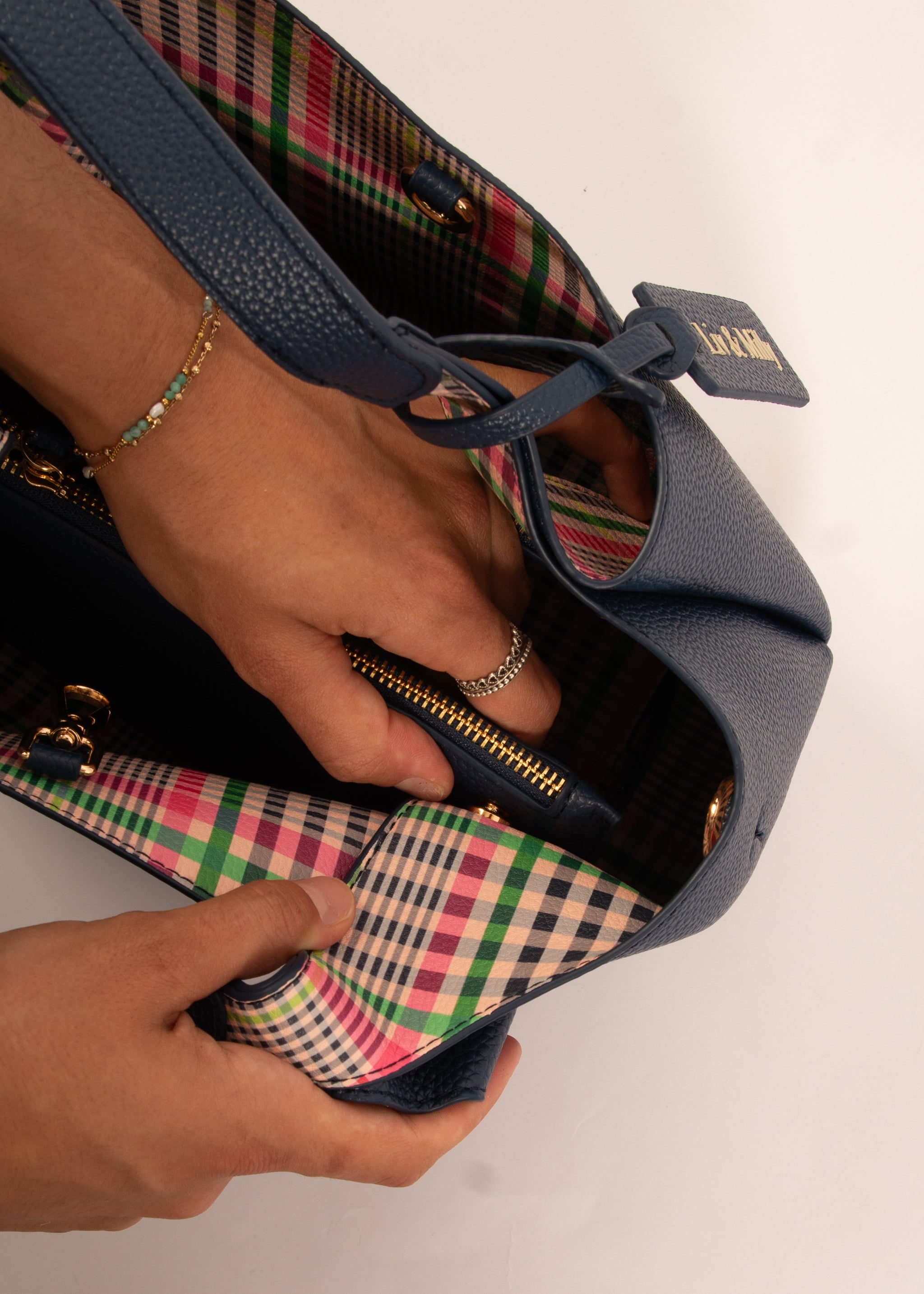 Taylor - Navy Gingham