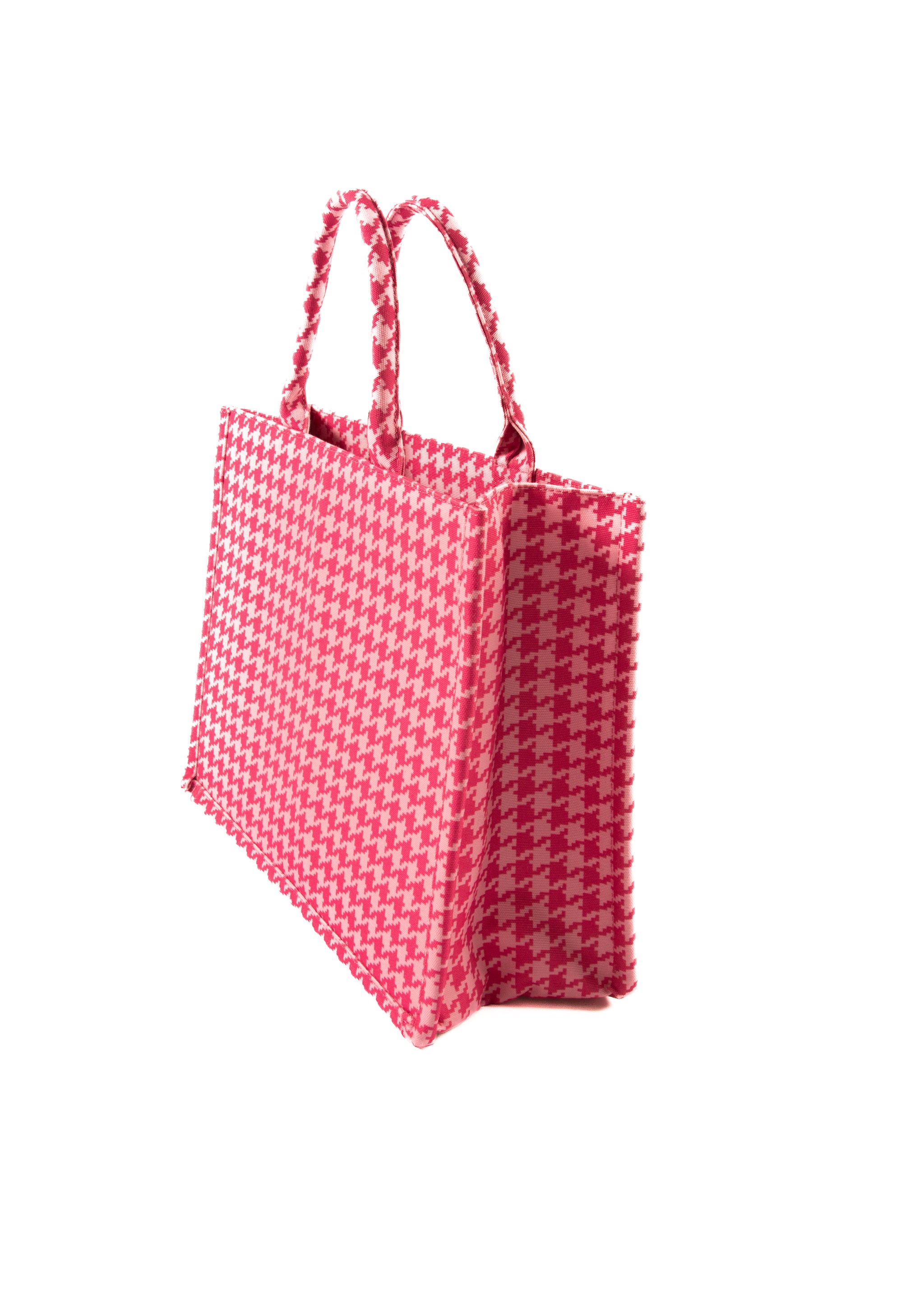 Book Bag - Pink Houndstooth