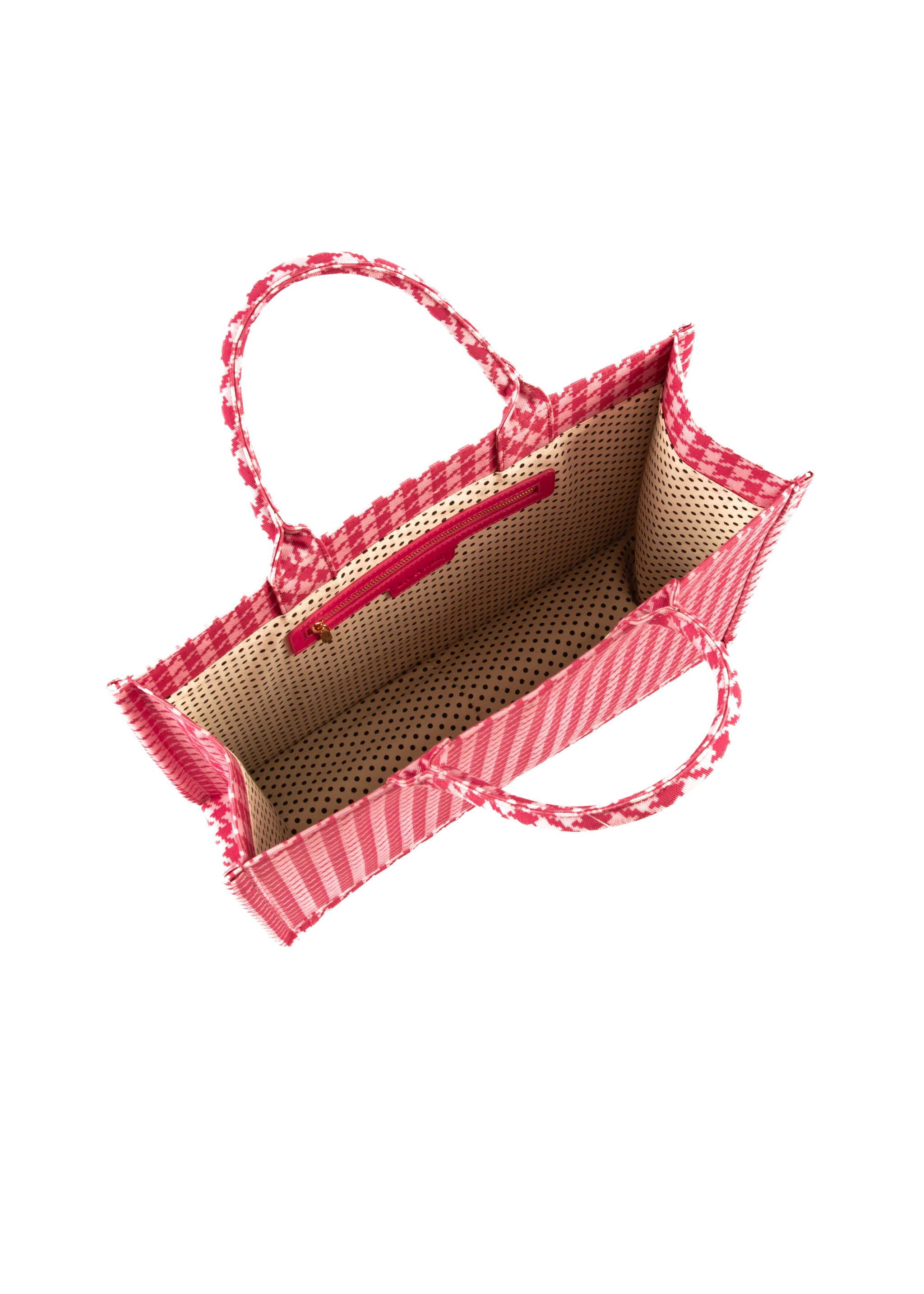 Book Bag - Pink Houndstooth