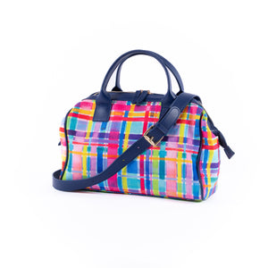 Lordy Dordie 'Rainbow Gingham' Grab Bag - Blue Handle