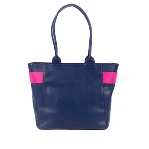 Chloe - Navy with Pink Bow