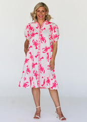 Daisy Dress - Neon Lobster
