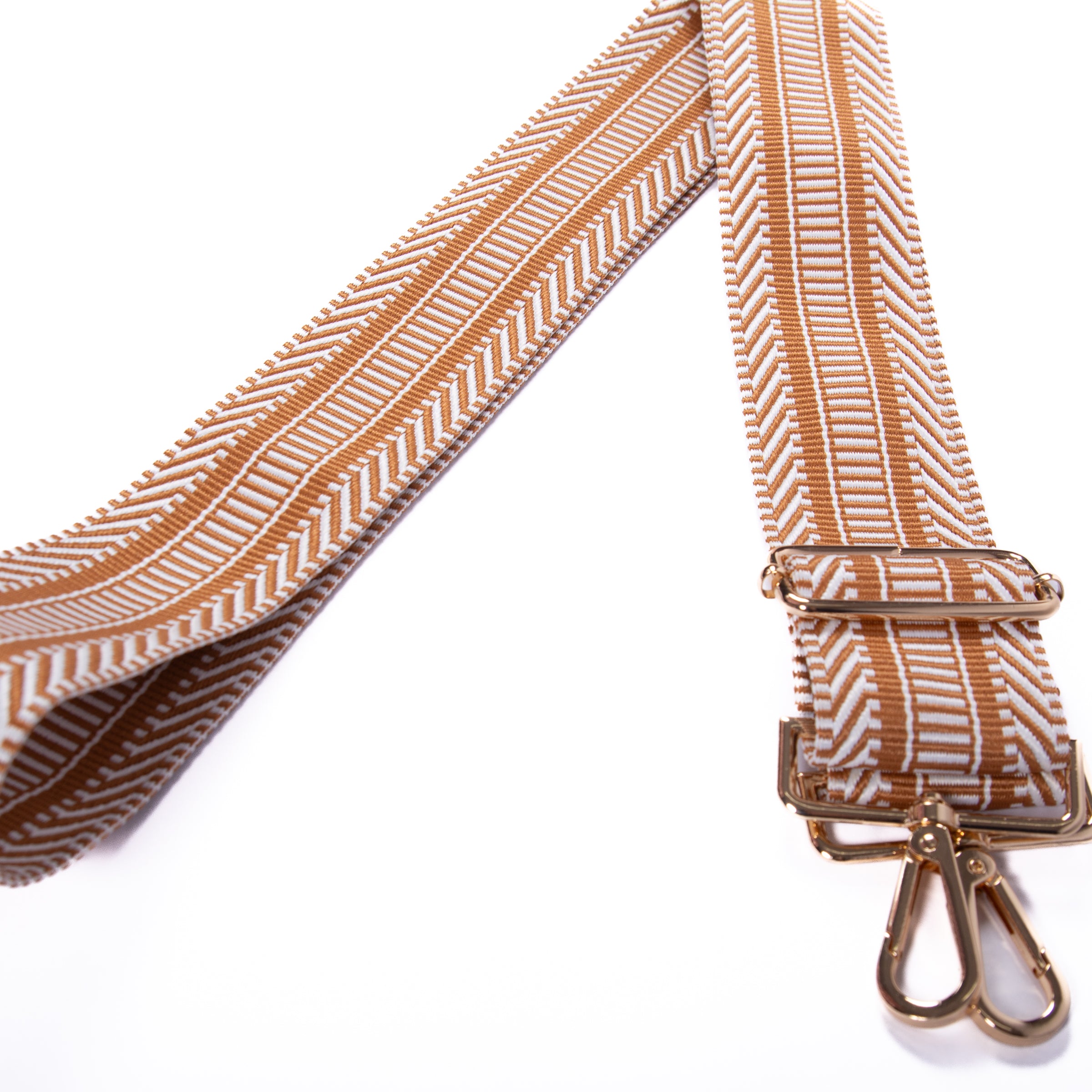 Guitar Strap - Brown and White