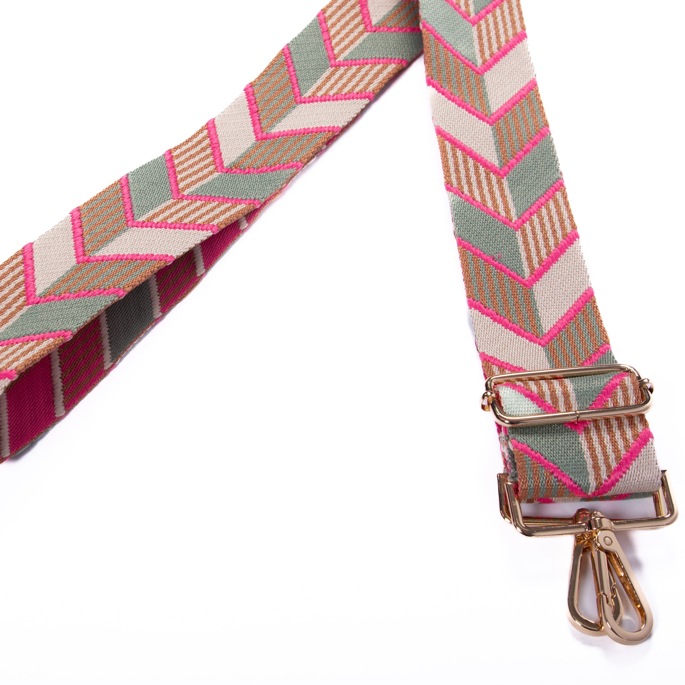 Guitar Strap - Pink and Green Arrows