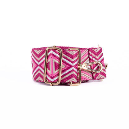 Guitar Strap - Pink Triangles