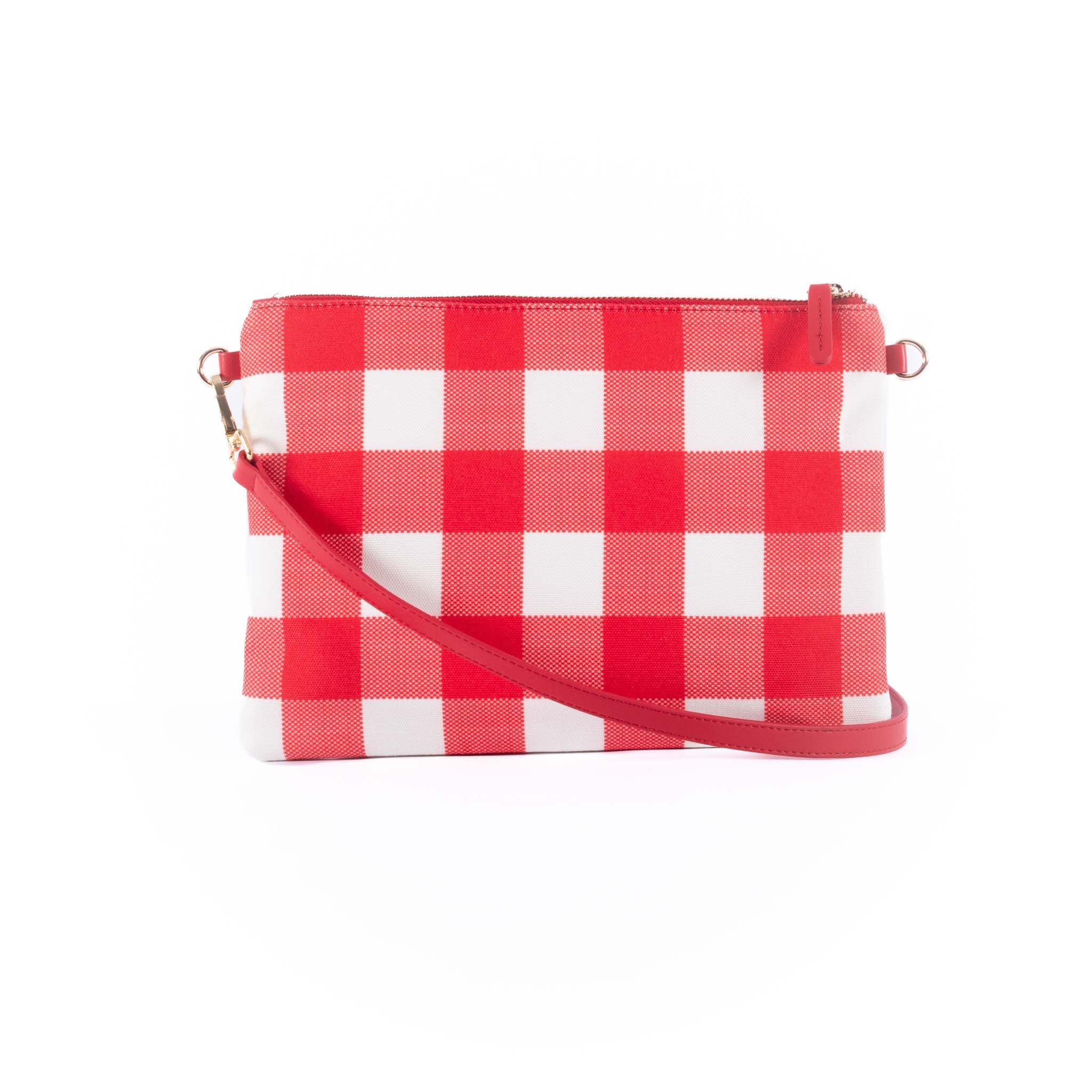 Capri - Red & White Gingham Crossbody (Large)