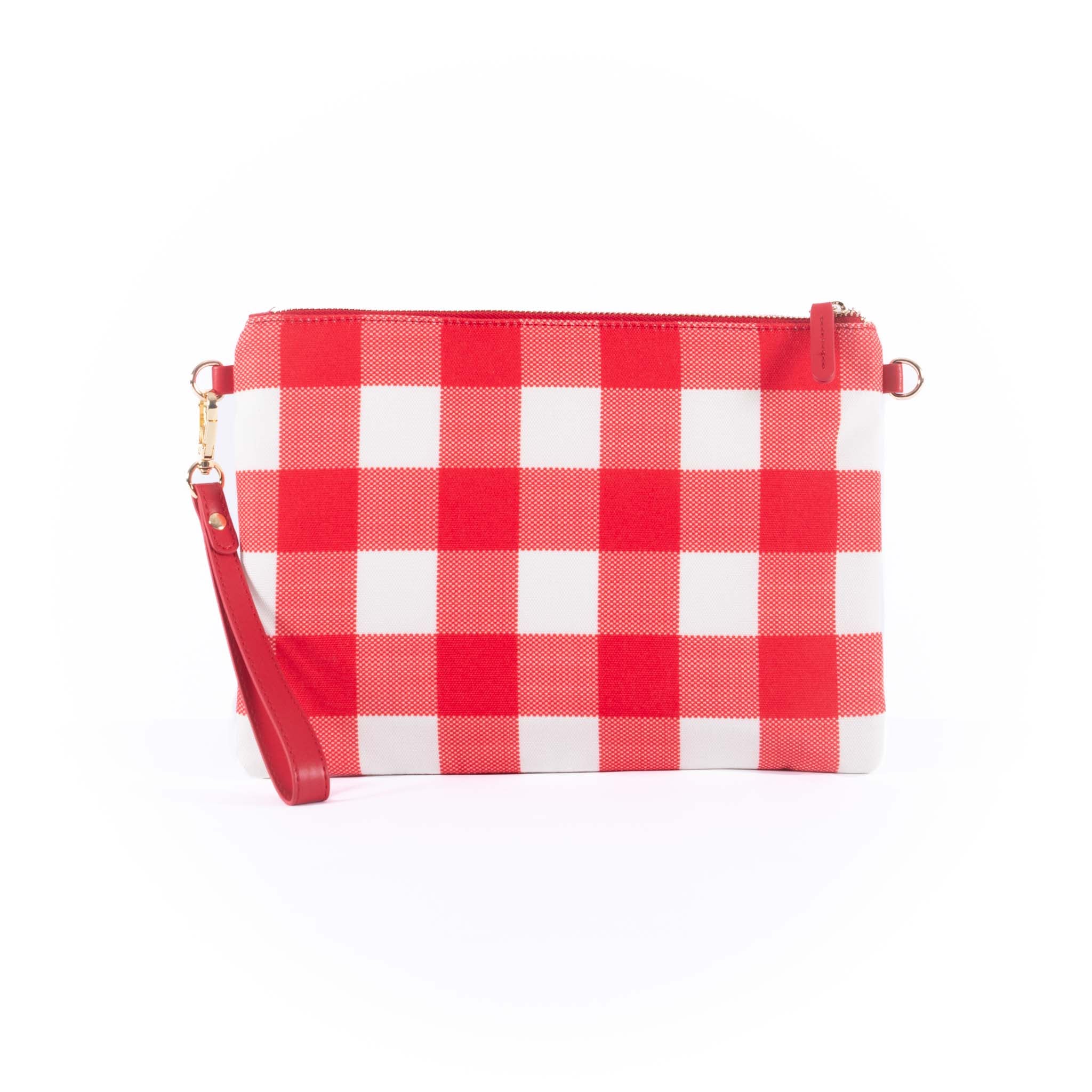 Capri - Red & White Gingham Crossbody (Large)