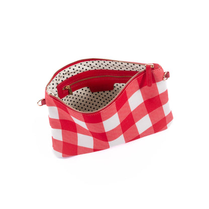 Capri - Red & White Gingham Crossbody (Large)