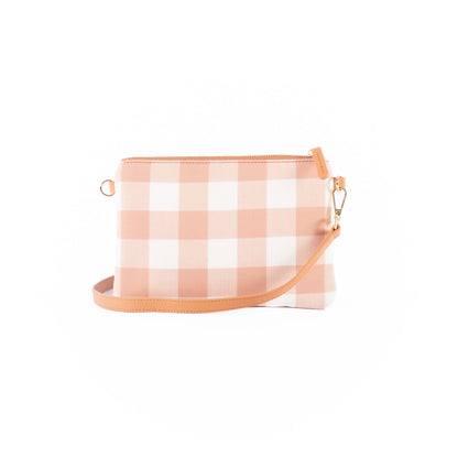 Capri - Latte & White Gingham Crossbody (Small)