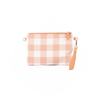 Capri - Latte & White Gingham Crossbody (Small)