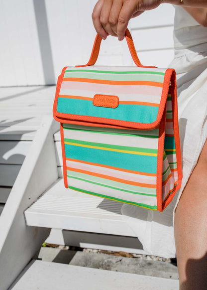 Satchel Lunch Bag - Pastel Stripes