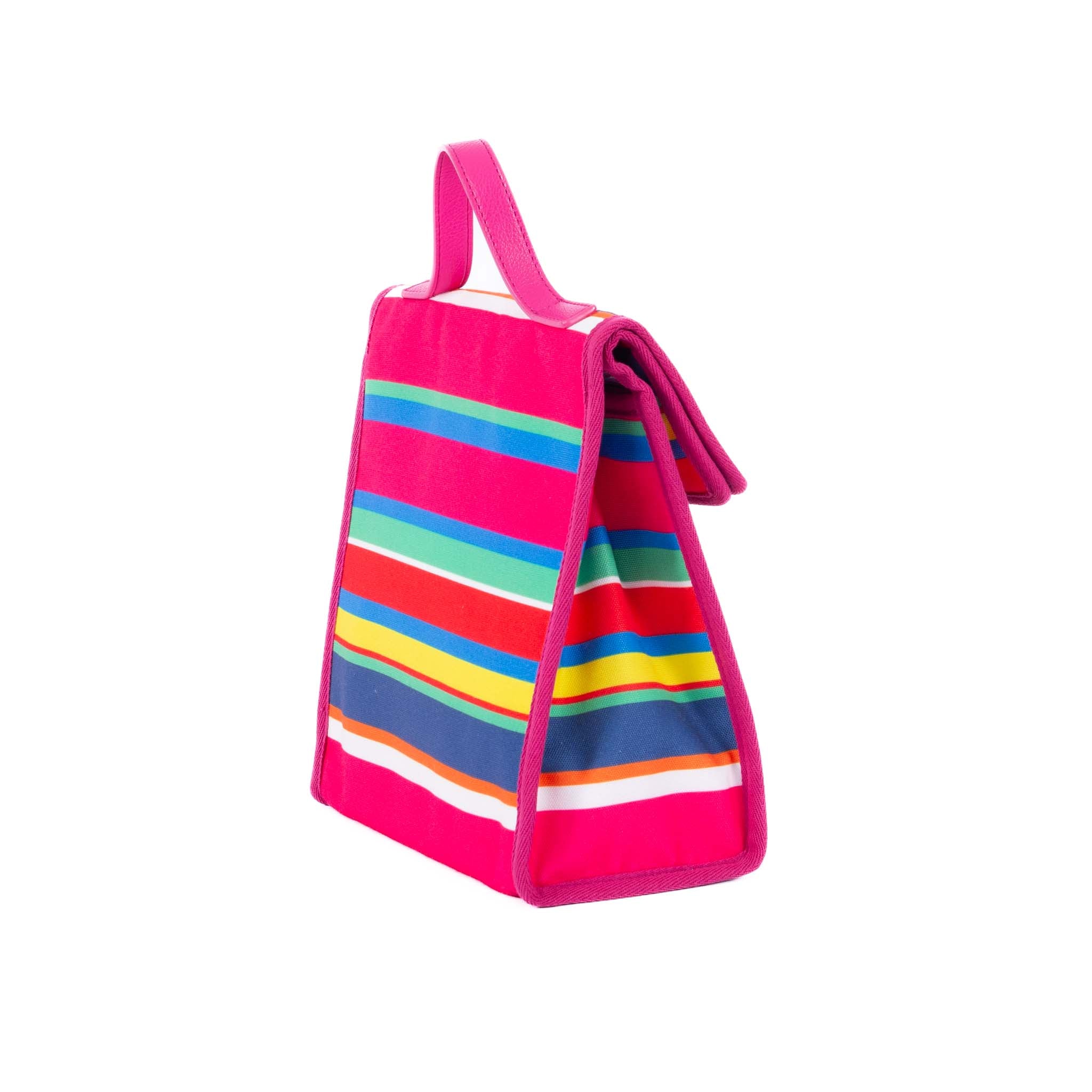 Satchel Lunch Bag - Bright Stripes