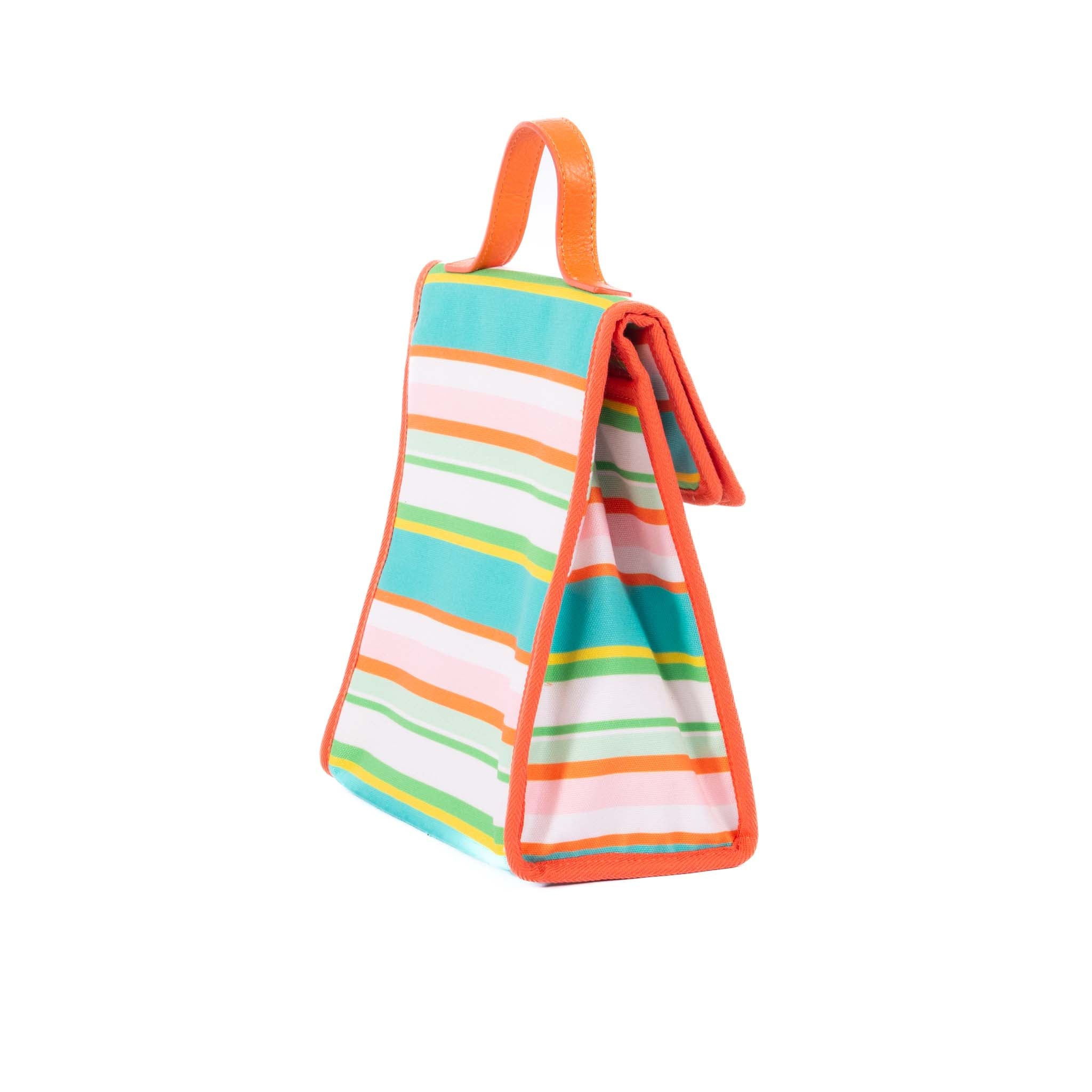 Satchel Lunch Bag - Pastel Stripes