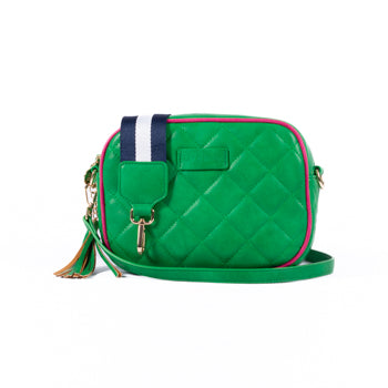 Sally -  Quilted Green/Pink