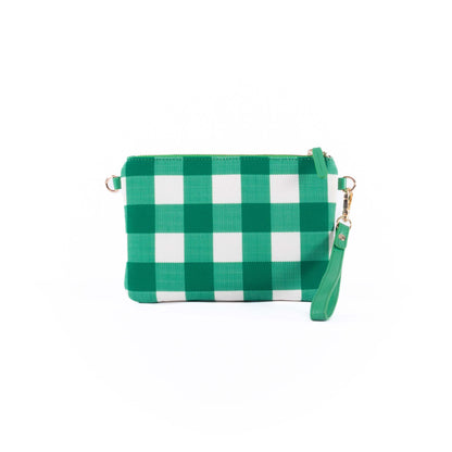 Capri - Green & White Gingham Crossbody (Small)