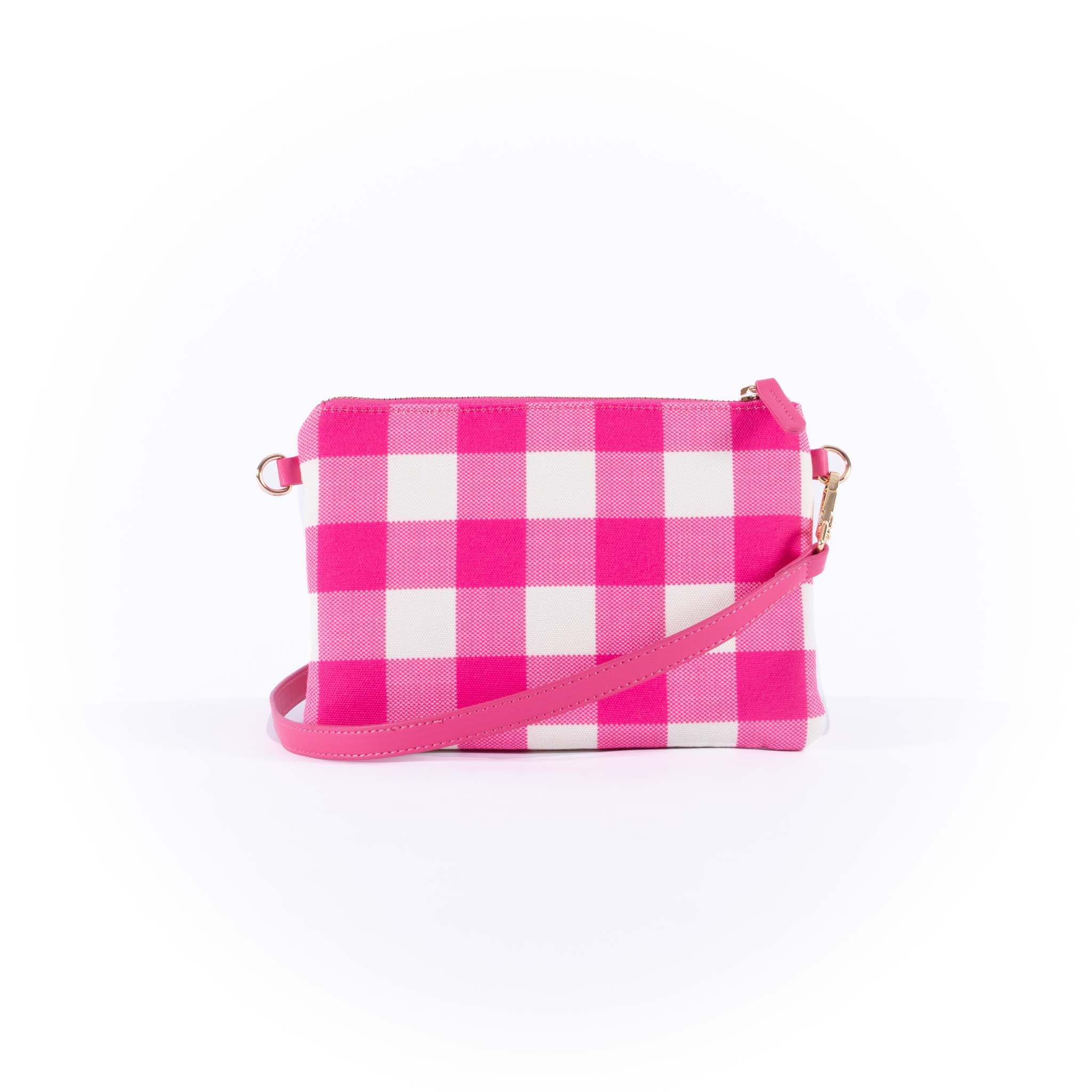 Capri - Pink & White Gingham Crossbody (Small)