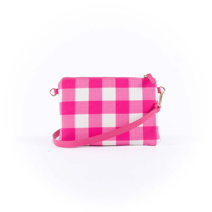 Capri - Pink & White Gingham Crossbody (Small)