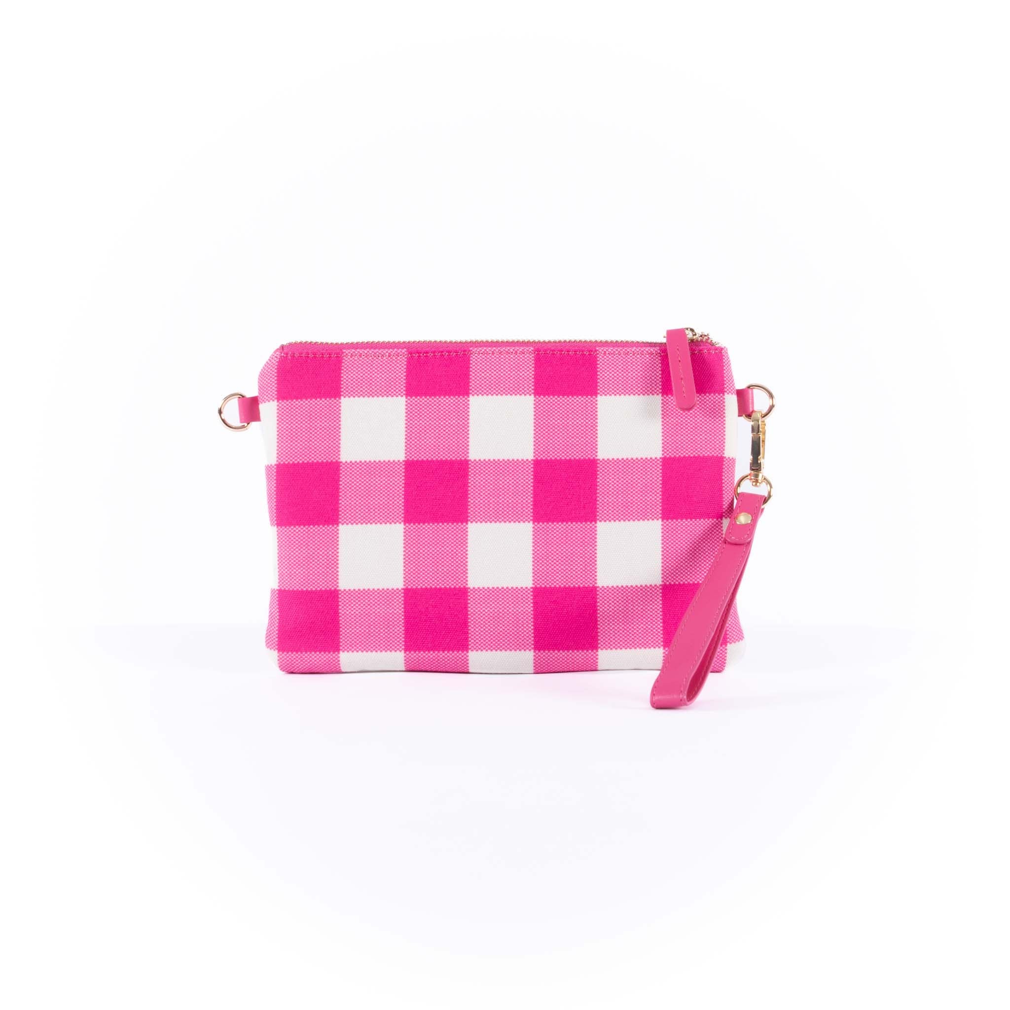 Capri - Pink & White Gingham Crossbody (Small)