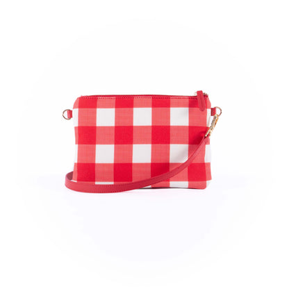 Capri - Red & White Gingham Crossbody (Small)