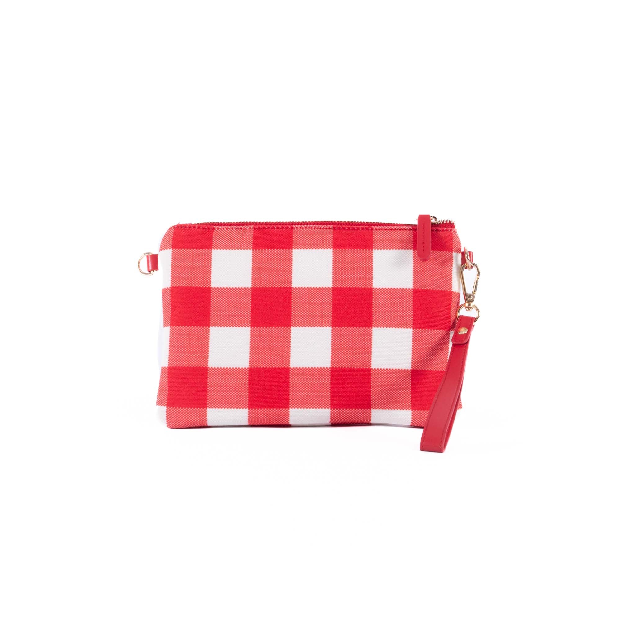 Capri - Red & White Gingham Crossbody (Small)