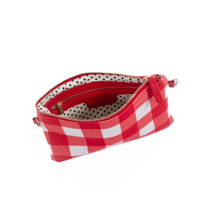 Capri - Red & White Gingham Crossbody (Small)