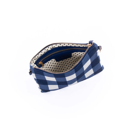 Capri - Navy & White Gingham Crossbody (Small)