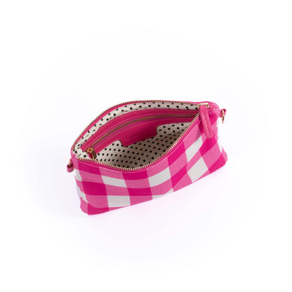 Capri - Pink & White Gingham Crossbody (Small)