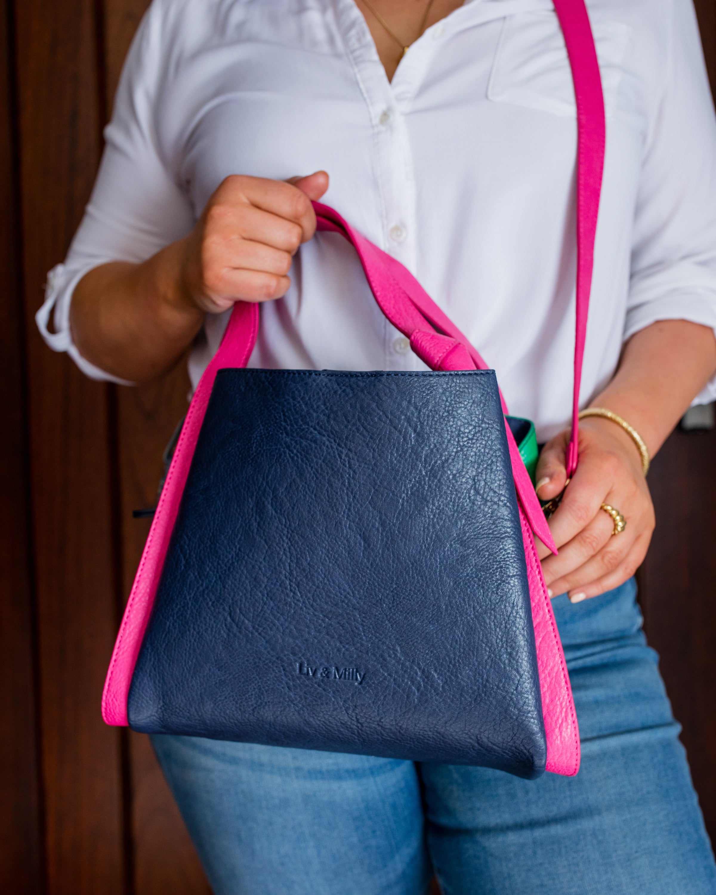 Tanya - Navy | Green | Fuchsia