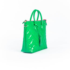 Milan Laptop Bag - Patent Green